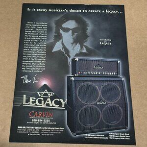 Steve Vai - Legacy - Carvin Amps - 1998 Print Advertisement